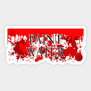 Red Paint Water Sticker